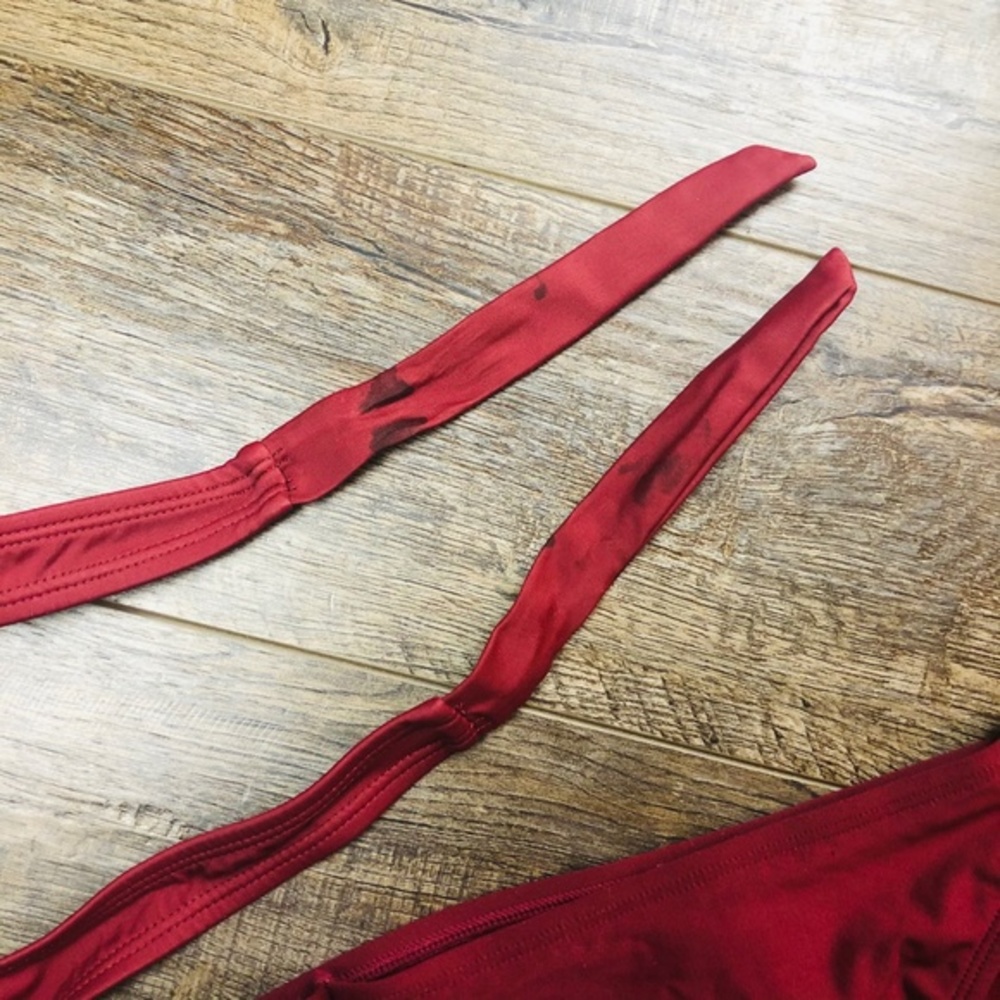 Old Navy Maroon Bikini Swim Suit (Small & Medium) - Picture 3 of 5